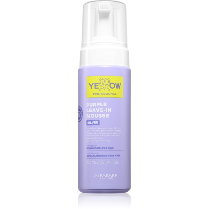 Yellow Professional Silver Purple Leave-In Mousse pěna na vlasy neutralizující žluté tóny 160 ml
