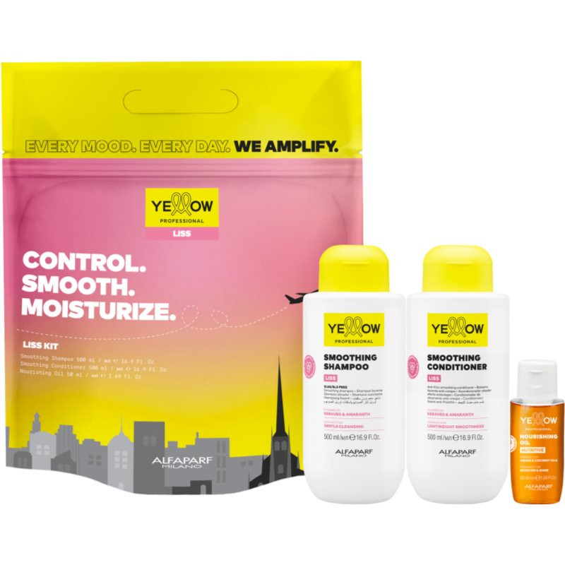 Yellow Professional CONTROL. SMOOTH.MOISTURIZE Holiday Kit dárková sada pro uhlazení vlasů