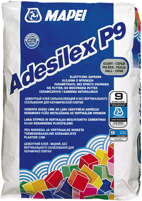 Lepidlo cementové Mapei Adesilex P9 bílé 25 kg