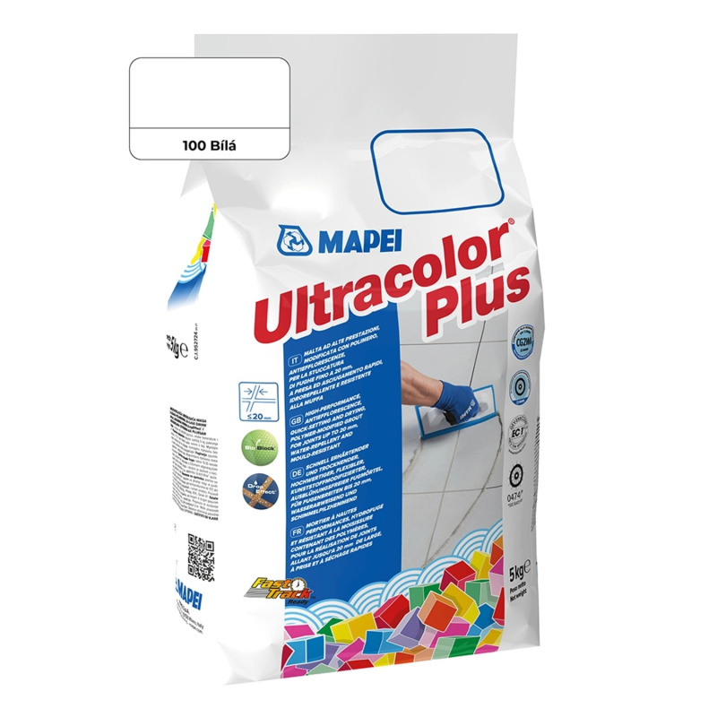 Hmota spárovací Mapei Ultracolor Plus 100 bílá 5 kg