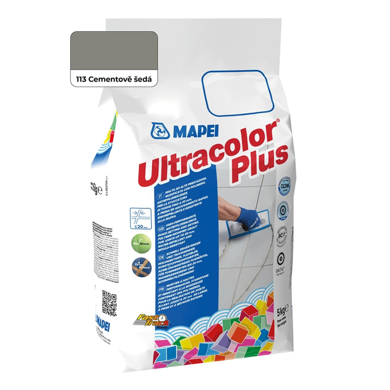 Hmota spárovací Mapei Ultracolor Plus 113 cementově šedá 5 kg