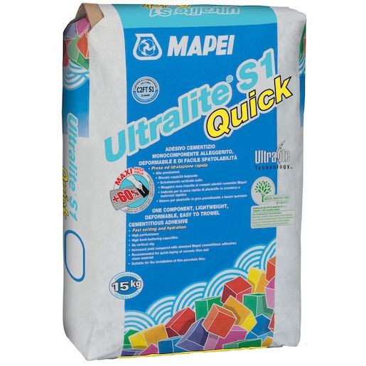 Mapei Ultralite S1 Quick lepidlo šedá 15 kg c2ft s1 ULTRALITES1Q