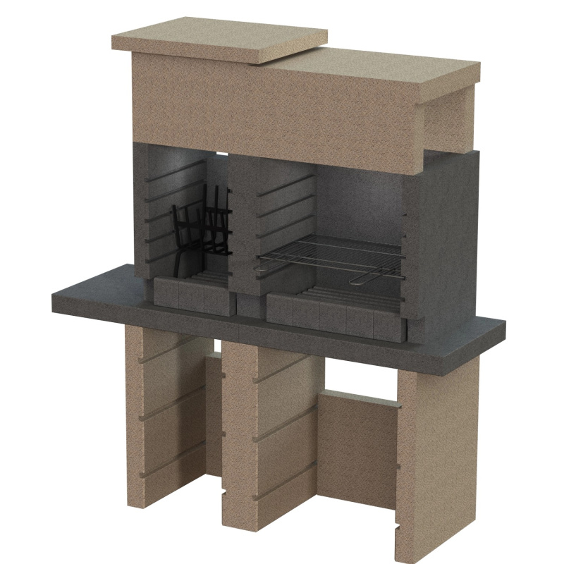 Sarom Zahradní grilovací krb San Pedro, 160 x 52 x 175 cm