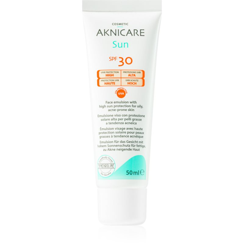 Synchroline Aknicare Sun opalovací emulze na aknózní a seboroickou pleť SPF 30 50 ml