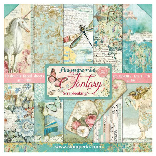 Sada oboustranných papírů 30x30cm Říše divů (10ks)