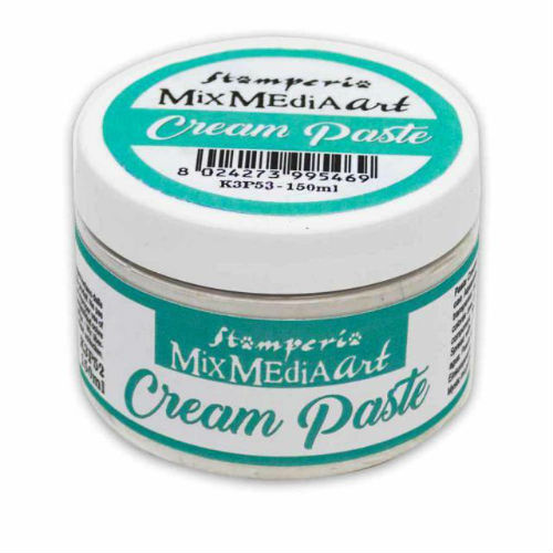 Pasta strukturovací krémová na mixed media - bílá matná odlehčená 150ml