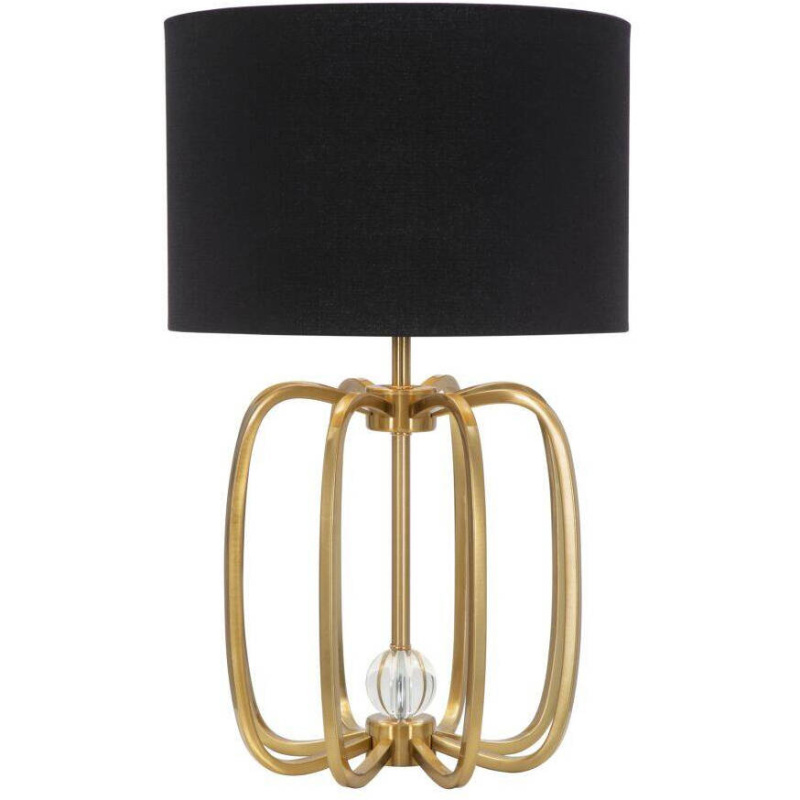 Mauro Ferretti Noční lampa se zlatou konstrukcí, Ø 38 cm černá