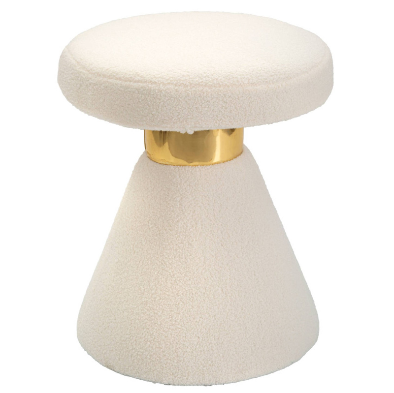 Mauro Ferretti Plyšový stolek, výš, 51 cm bílý