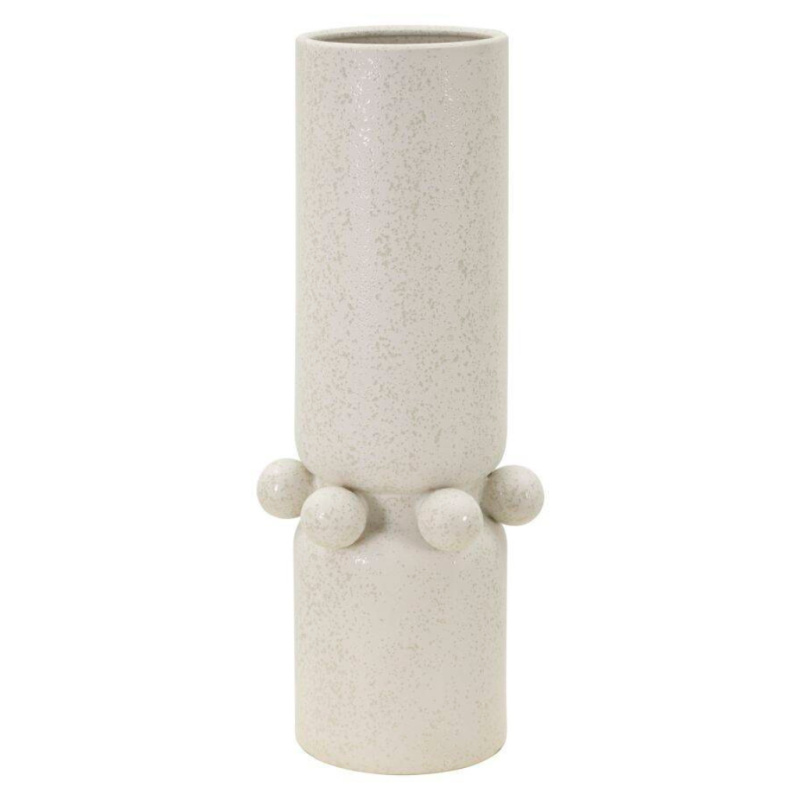 Mauro Ferretti Keramická váza BUBBLES, Ø 15,5 x 41 cm béžová