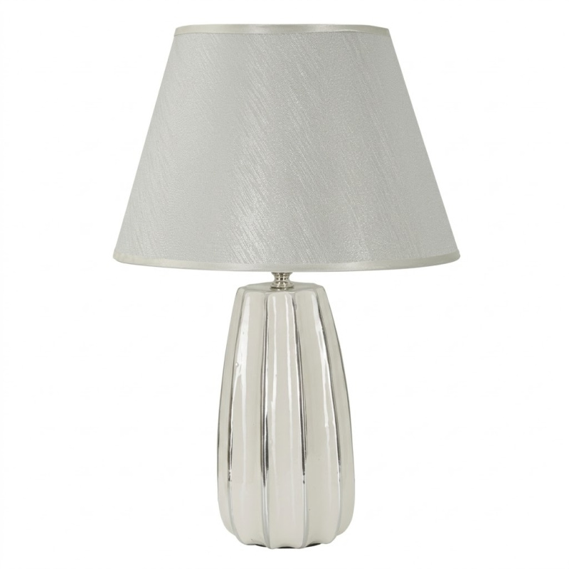 Mauro Ferretti Stolní lampa EMMI, keramická, bílá, Ø 30x45 cm bílý 107657