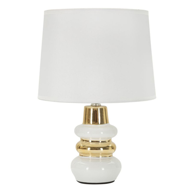 Mauro Ferretti Stolní lampa s keramickou základnou, TAVOLO, Ø 23 cm bílý