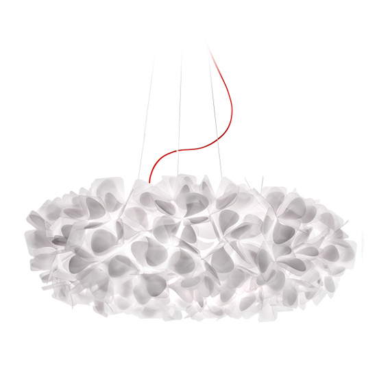 Slamp Závěsné svítidlo CLIZIA LARGE - MAMA NON MAMA Barva: Bílá, Barva kabelu: červená
