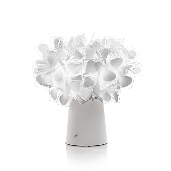 Slamp Stolní LED lampa CLIZIA BATTERY - MAMA NON MAMA Barva: Bílá, Barva podstavce: bílá