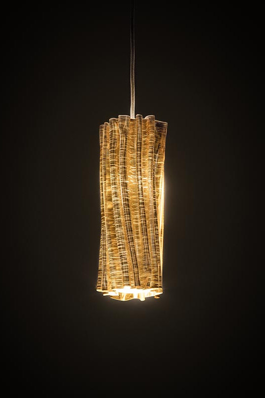 Slamp Závěsné svítidlo ACCORDÉON VERTICAL, v:30cm Barva: Zlatá