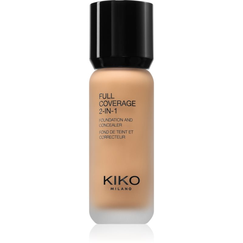 KIKO Milano Full Coverage 2-In-1 make-up a korektor 2 v 1 odstín 40 Warm Beige 25 ml