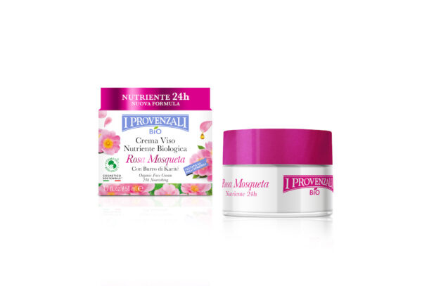 I Provenzali BIO výživný pleťový krém Rosa, 50 ml