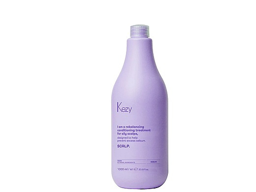 Kondicioner REBALANCING pro mastnou pokožku hlavy 1000 ml  Kezy