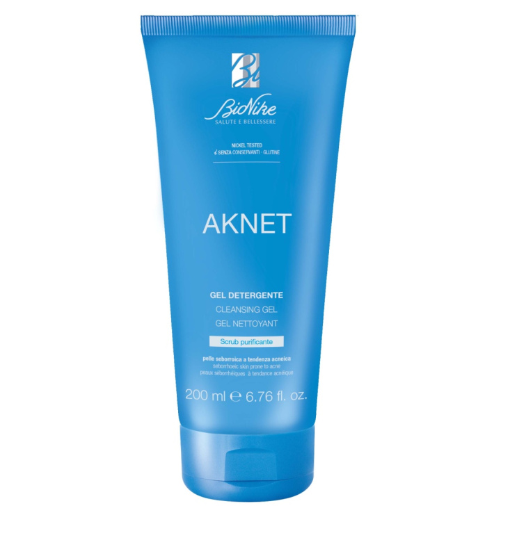 BioNike Aknet exfoliační čisticí gel pro mastnou a problematickou pleť 200 ml