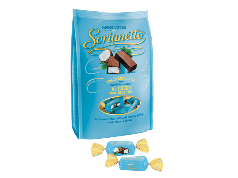 Monardo Plněná pralinka s kokosem (Sorianetto Al Coco) 100g