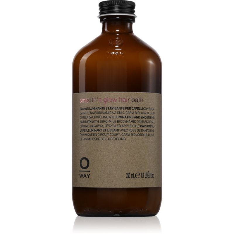 Oway Smooth'n glow Hiar Bath šamponová lázeň pro lesk a hebkost vlasů 240 ml