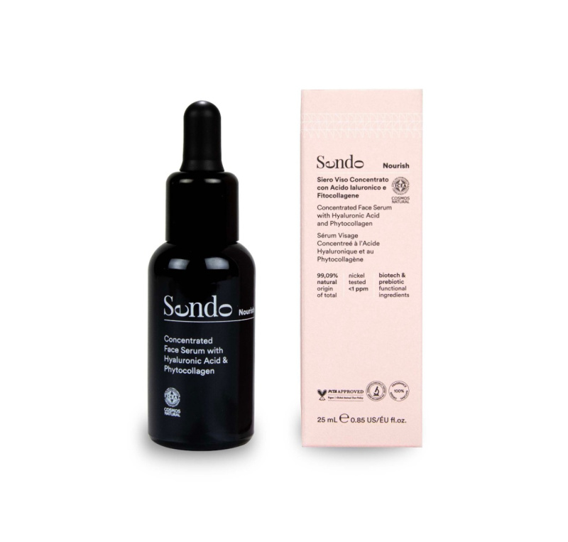 Sendo Nourish Concentrated Face Serum with Hyaluronic Acid & Phytocollagen koncentrát s kyselinou hyaluronovou a fytokolagenem 25 ml