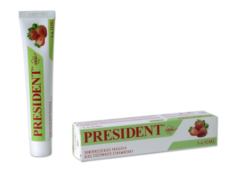 PresiDENT Zubní pasta gel děti 3-6let Jahoda 50ml