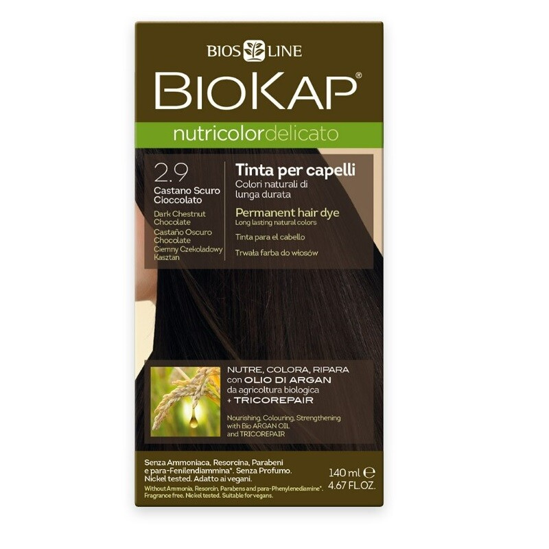 BIOKAP Barva na vlasy 2.9 Kaštan-čoko tmavá 140 ml