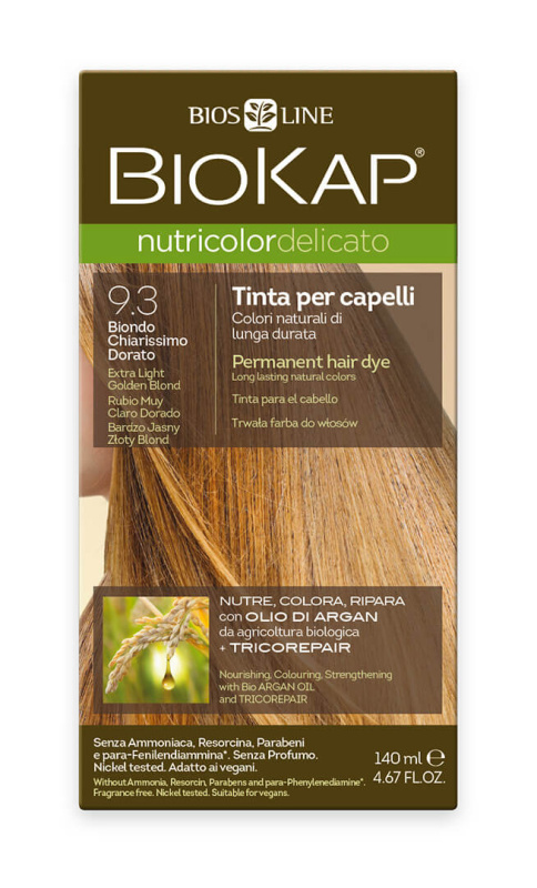 BIOKAP Barva na vlasy 9.3 Blond zlatá světlá 140ml