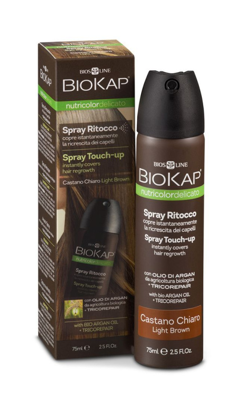 BIOKAP Spray Touch Up krycí sprej Hnědý světlý 75 ml