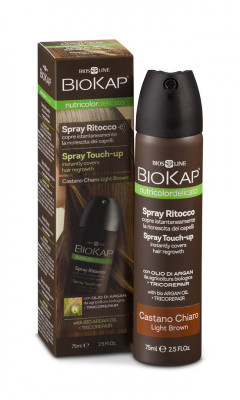 BIOKAP Spray Touch Up krycí sprej Hnědý světlý 75 ml