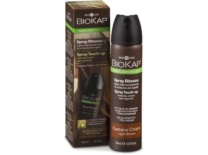 BIOKAP Spray Touch Up krycí sprej Hnědý světlý 75 ml