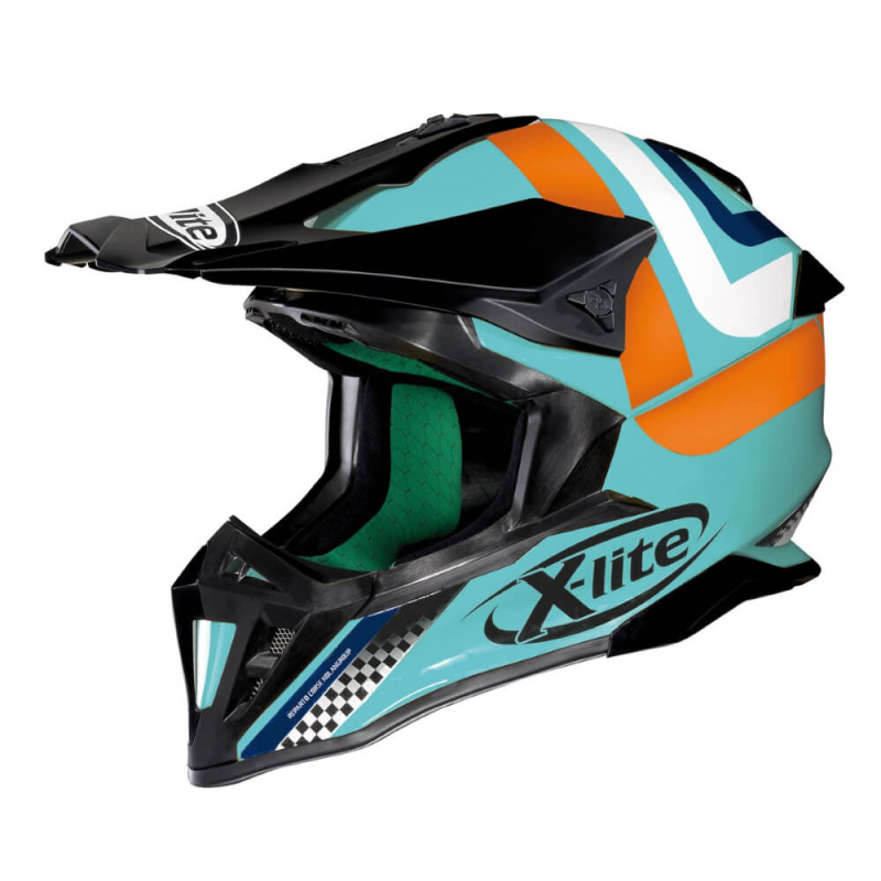 Motokrosová přilba X-Lite X-502 Best Trick Aquamarine modro-černá XL (61-62)