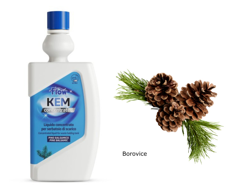 WC chemie Flow Kem - koncentrát, 780 ml Varianta: Borovice