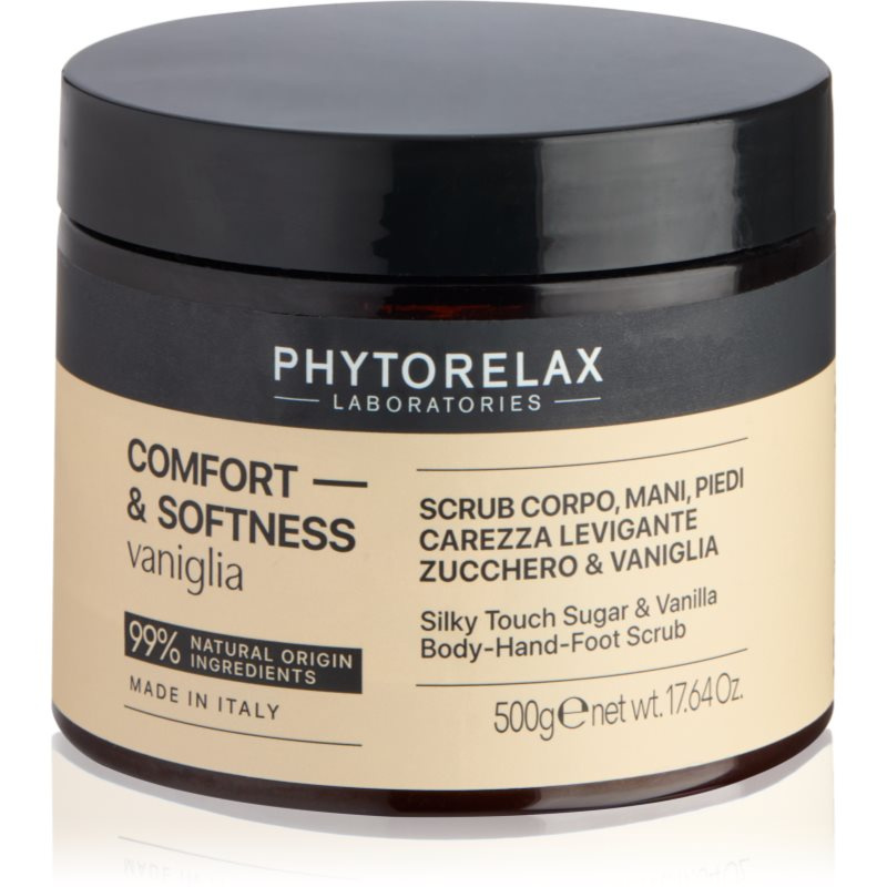 Phytorelax Laboratories Comfort & Softness Vanilla vyhlazující peeling na ruce, nohy a tělo 500 ml
