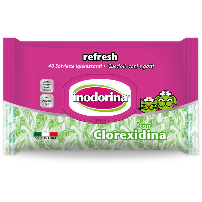 Ubrousky INODORINA čistící Chlorhexidin 40 ks