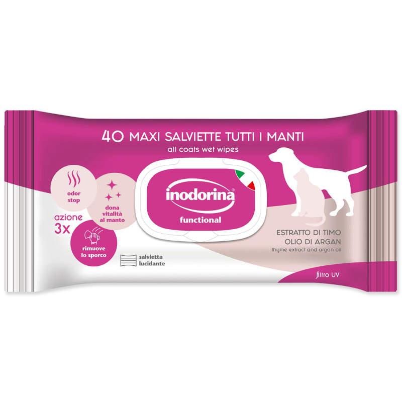 Ubrousky INODORINA Mléko a Vanilka s vitamíny 40 ks