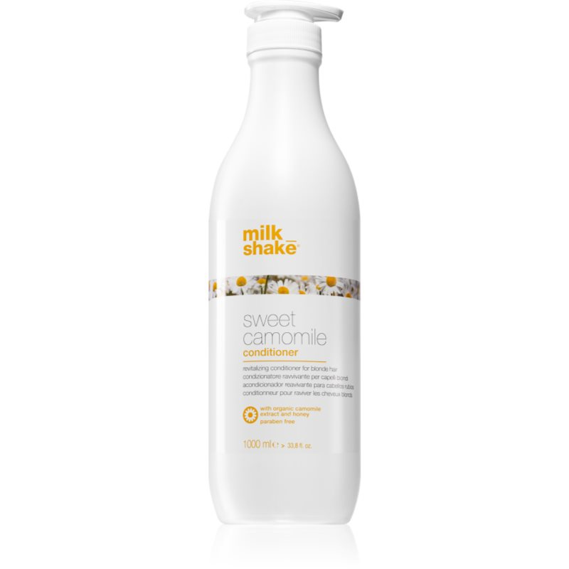milk_shake® Sweet Camomile vyživující kondicionér pro blond vlasy bez parabenů 1000 ml