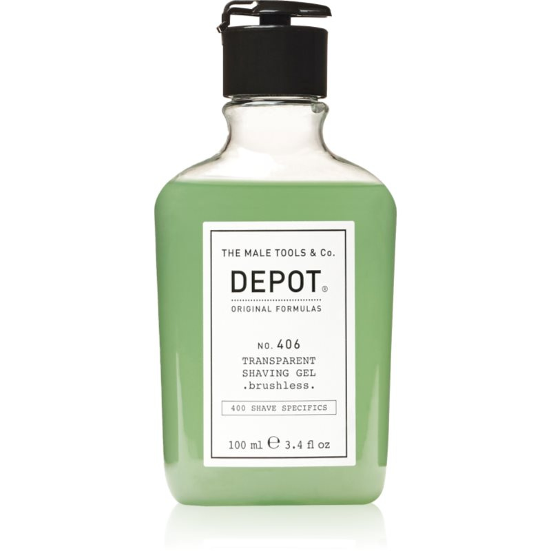 Depot 400 SHAVE SPECIFICS NO. 406 TRANSPARENT SHAVING GEL .brushless. gel na holení brushless 100 ml