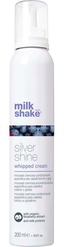 Milk Shake Silver Shine krémová pěna pro blond vlasy neutralizující žluté tóny 200 ml