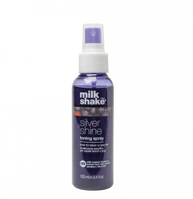 Milk Shake Silver Shine Toning Spray tónovací sprej pro blond a šedivé vlasy 100 ml