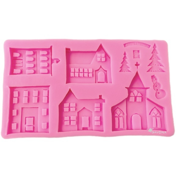 Silikonová forma na odlévání - domečky
