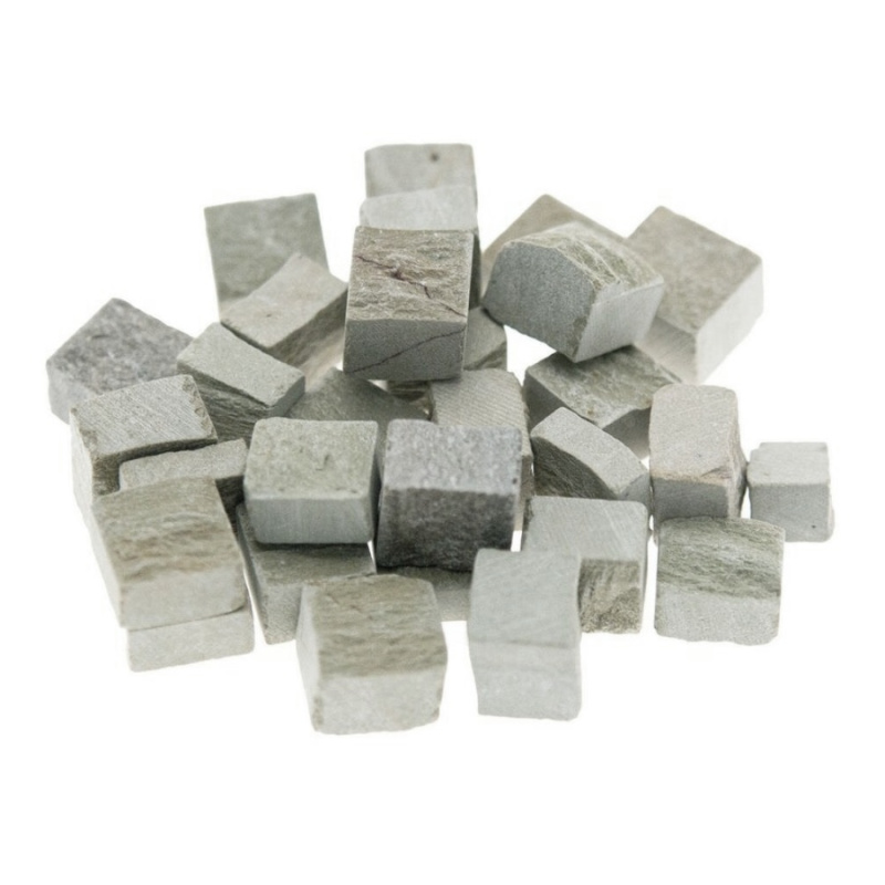 Kamínky mozaika přírodní 0,8cm (100ks) - světle olivově zelená