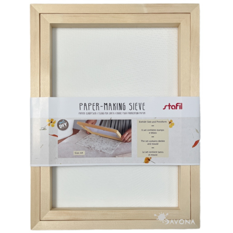 Síto v rámu na výrobu papíru A4
