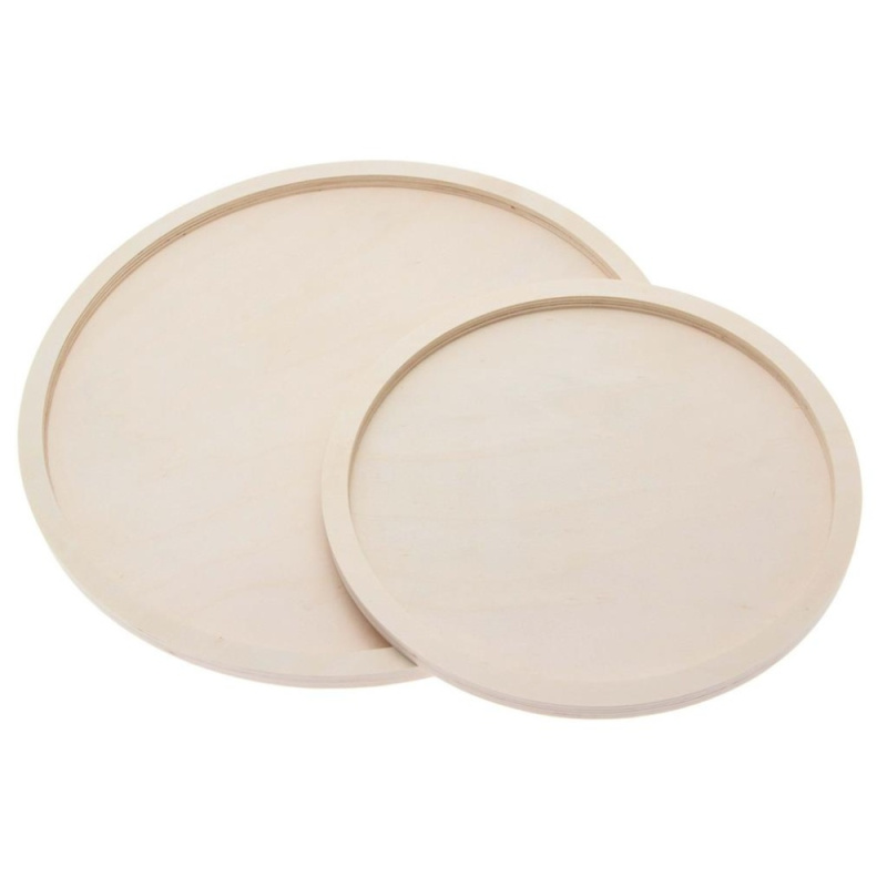 Dřevěný podnos kulatý (2ks)