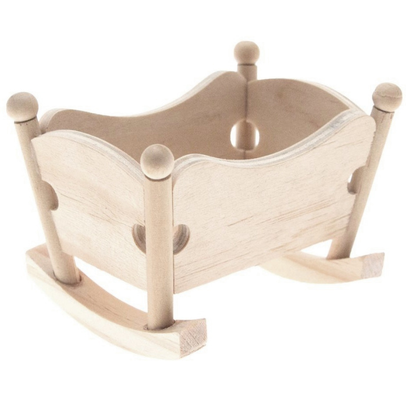 Dřevěná kolébka 6,3×6,5×7cm