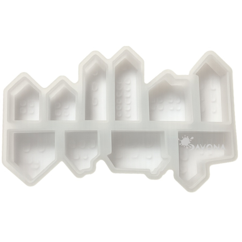 Silikonová forma na odlévání - domečky a kostel