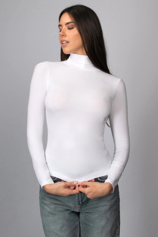 Triko dámské bezešvé rolák T-shirt Nevada Intimidea Barva: Bílá, velikost S/M