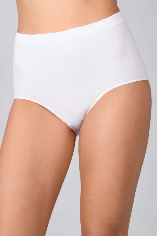 Kalhotky s vysokým pasem bezešvé Culotte maxxi Intimidea Barva: Bílá, Velikost L/XL