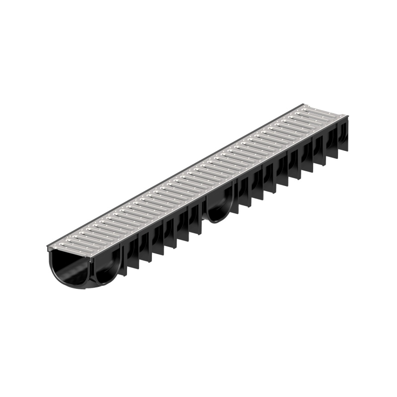 ACO Žlab PP Easyline H90 s pozinkovaným můstkovým roštem, 1 m