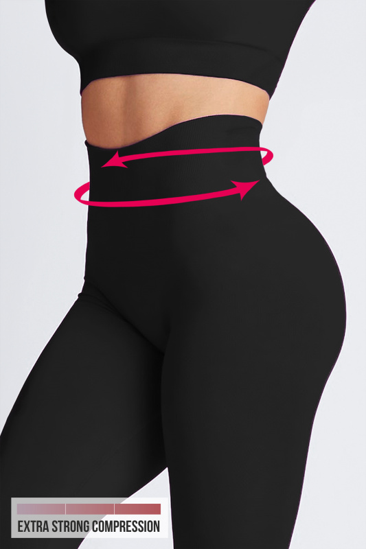 Legíny formující stahovací dámské bezešvé Legging Bodyeffect Oro Barva: Černá, Velikost: L/XL